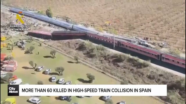 Death toll rises to 68 with dozens injured after high-speed train collision in Spain