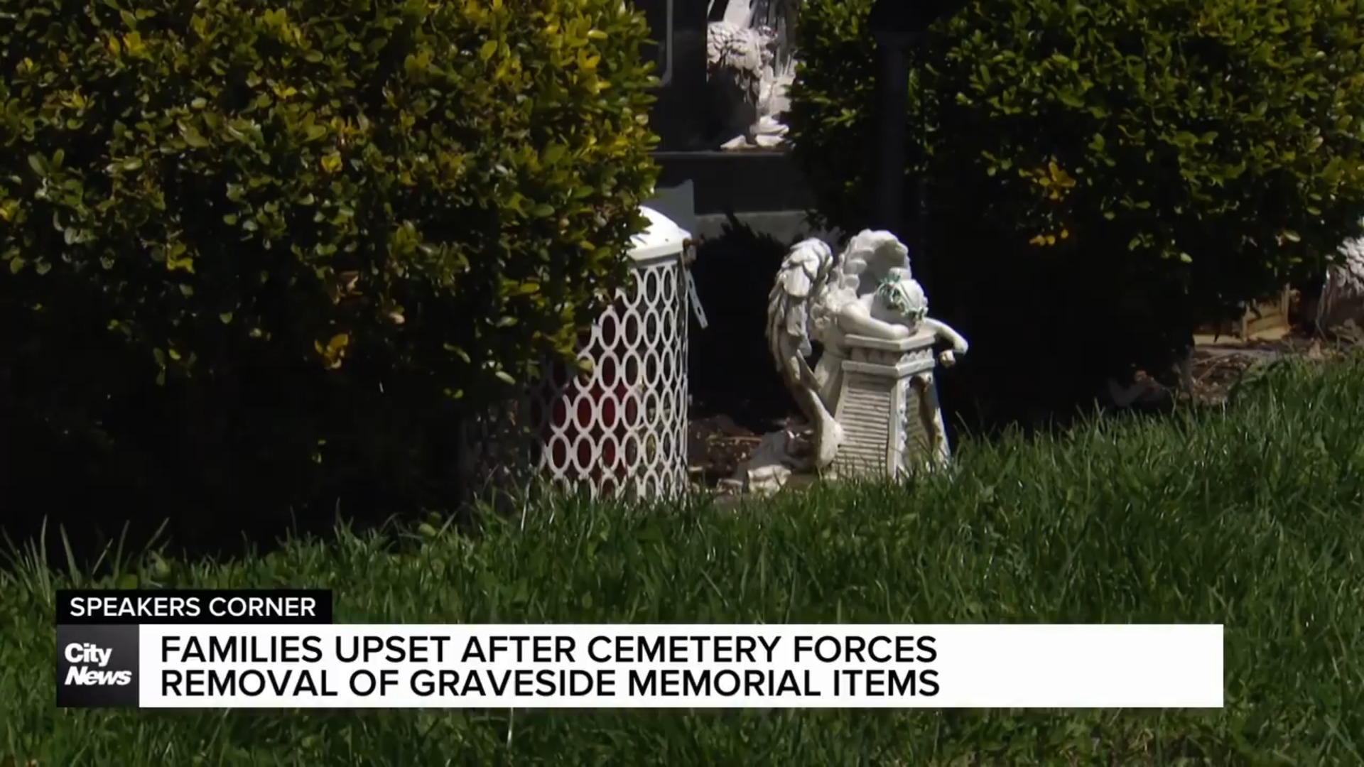 Ajax cemetery forces families to remove items from gravesites