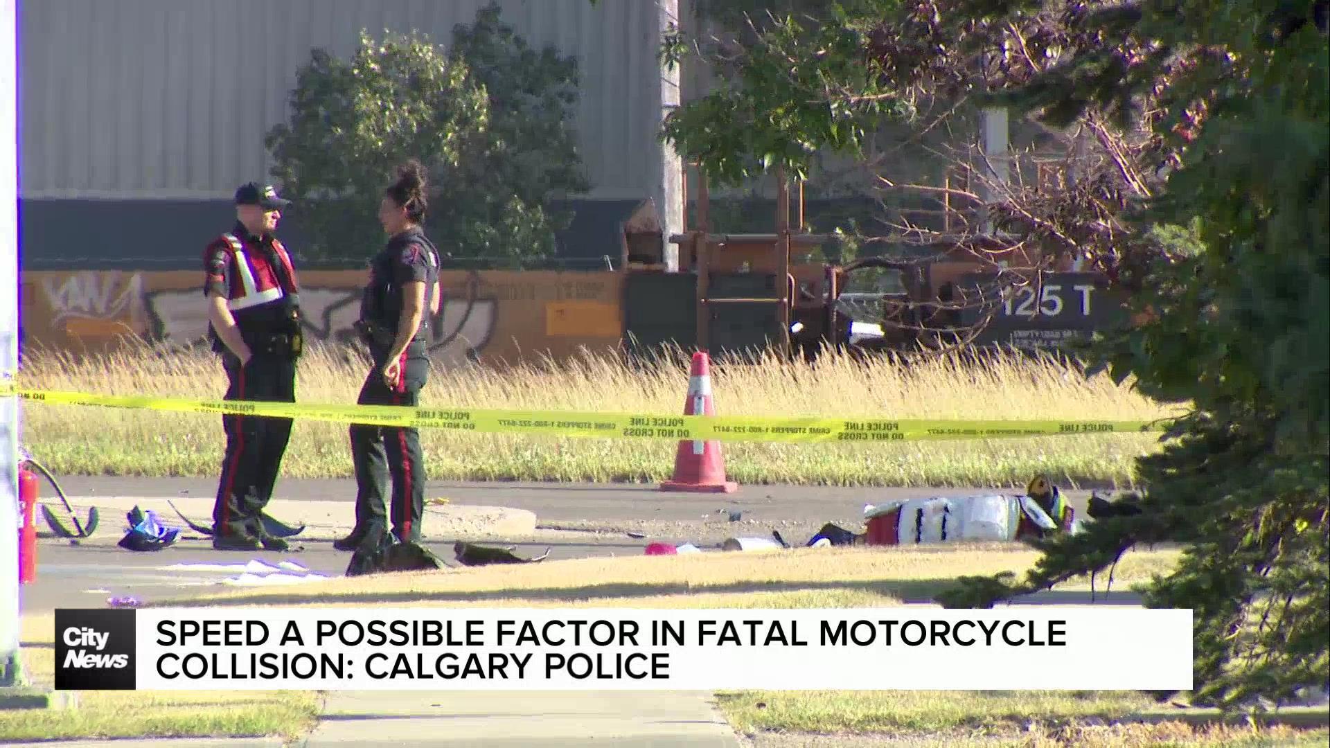 Speed a possible factor in fatal motorcycle collision: Calgary police