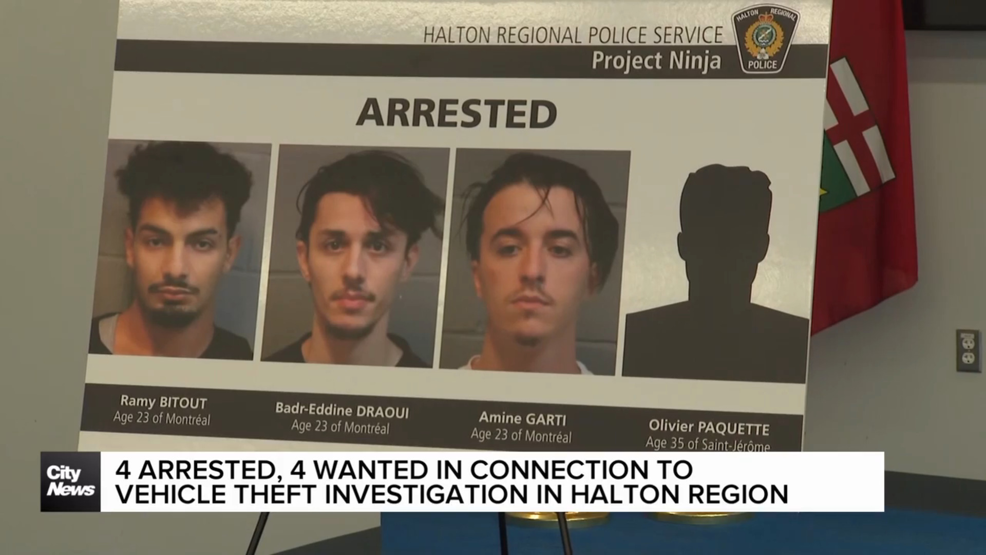 4 arrested in Halton vehicle theft investigation