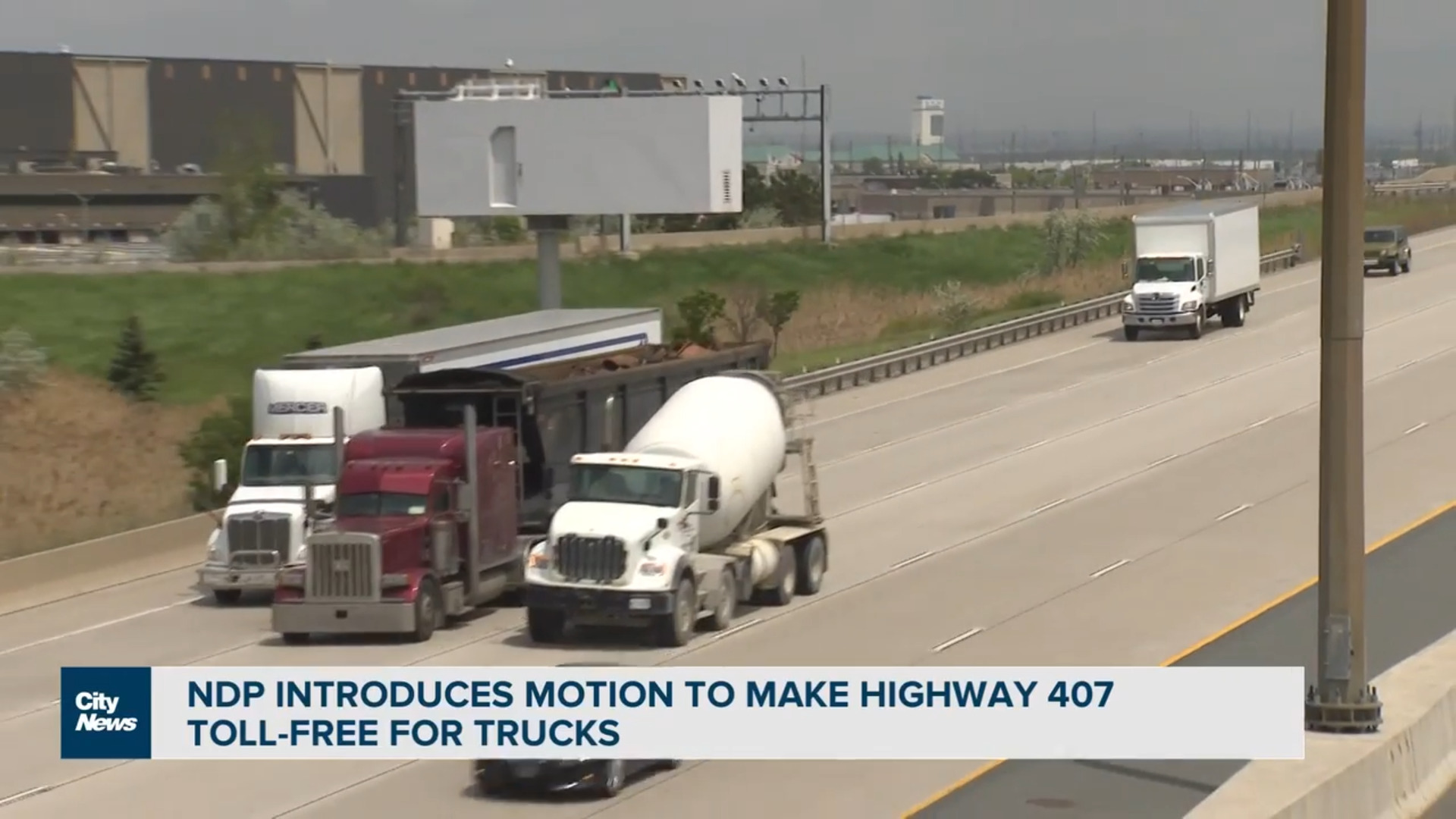NDP proposes removing Highway 407 tolls for commercial trucks