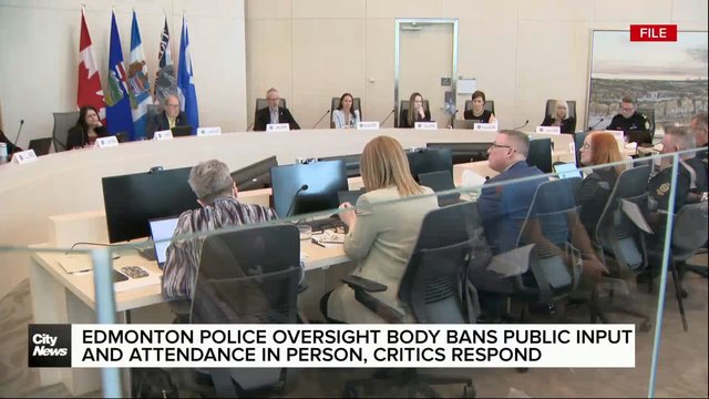Edmonton police commission won’t let public go to or speak at meetings