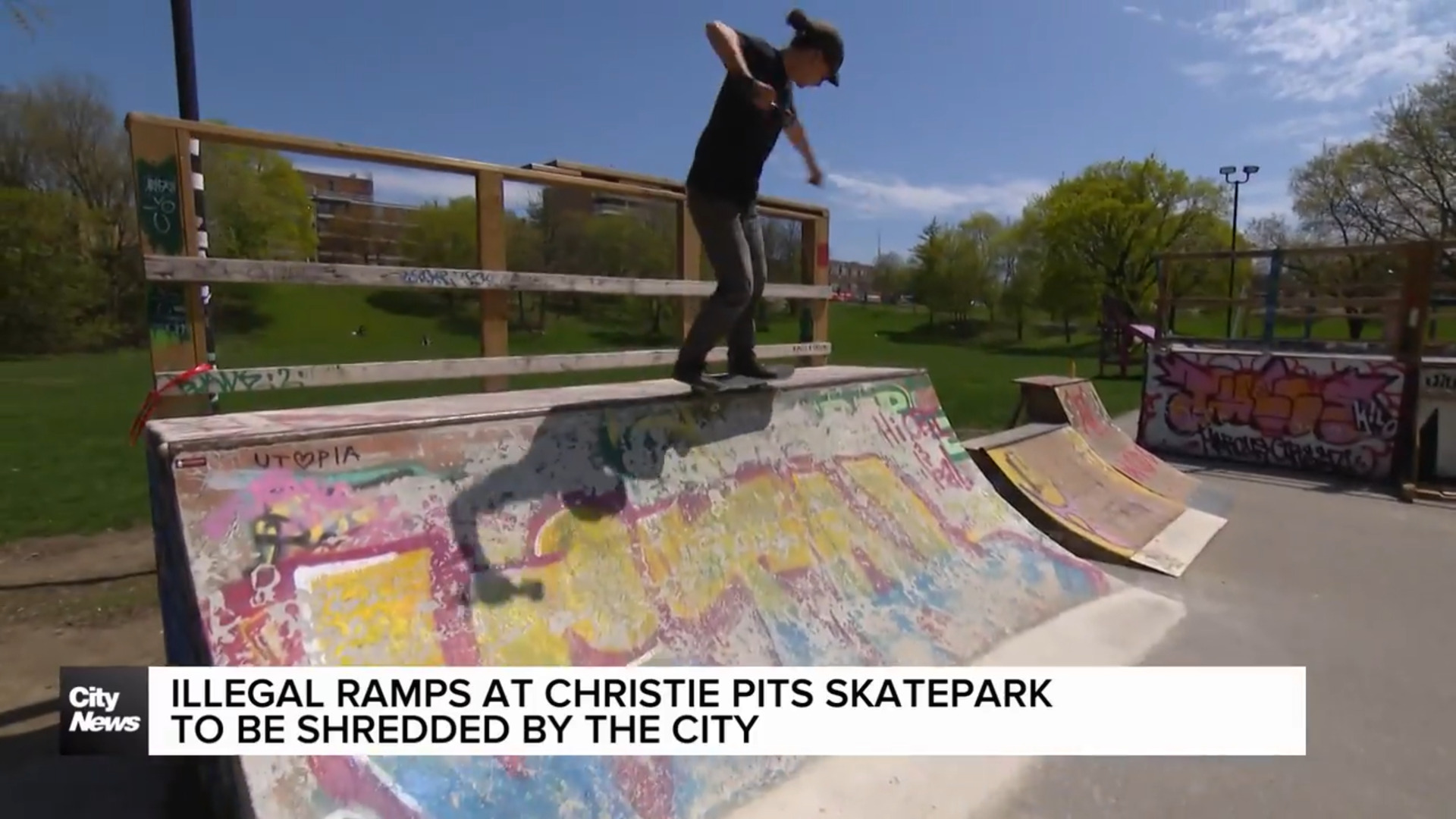 Illegal skatepark ramps at Christie Pits to be shredded by the city