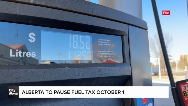 Alberta to pause gas tax October 1