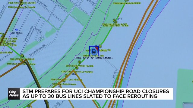 Up to 30 Montreal bus lines rerouted for 8-day UCI World Championships