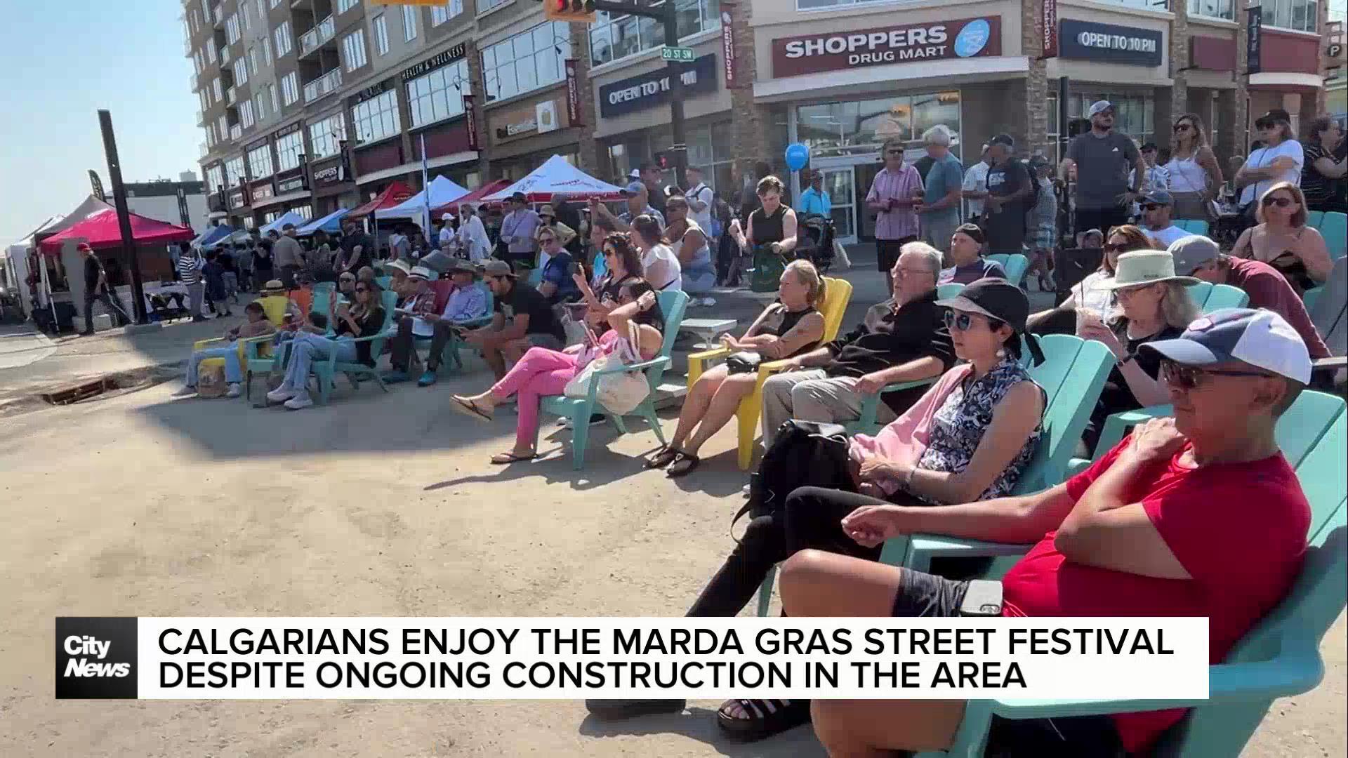 Calgarians enjoy Marda Gras Street Festival despite ongoing construction