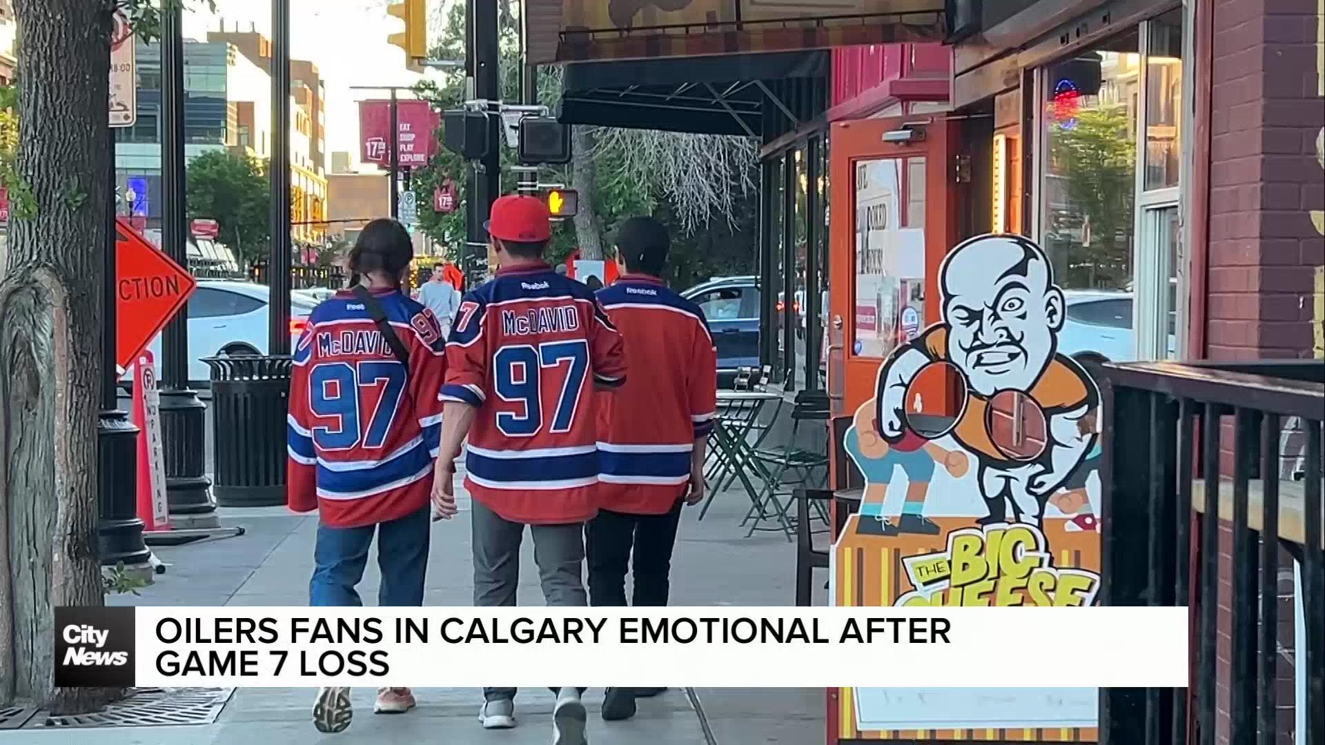 Oilers fans in Calgary emotional after game 7 loss