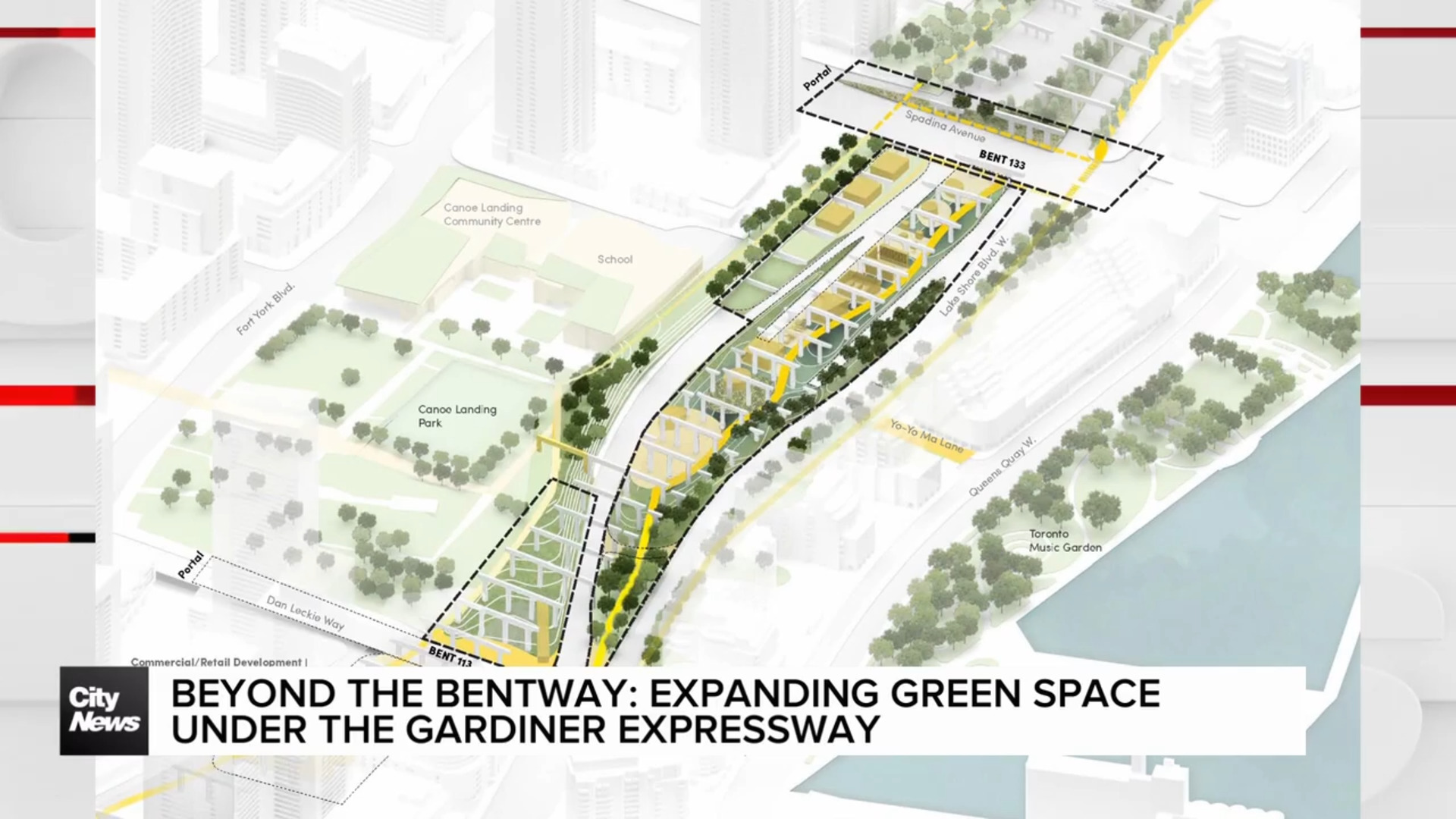 Beyond the Bentway: More proposed public space under the Gardiner