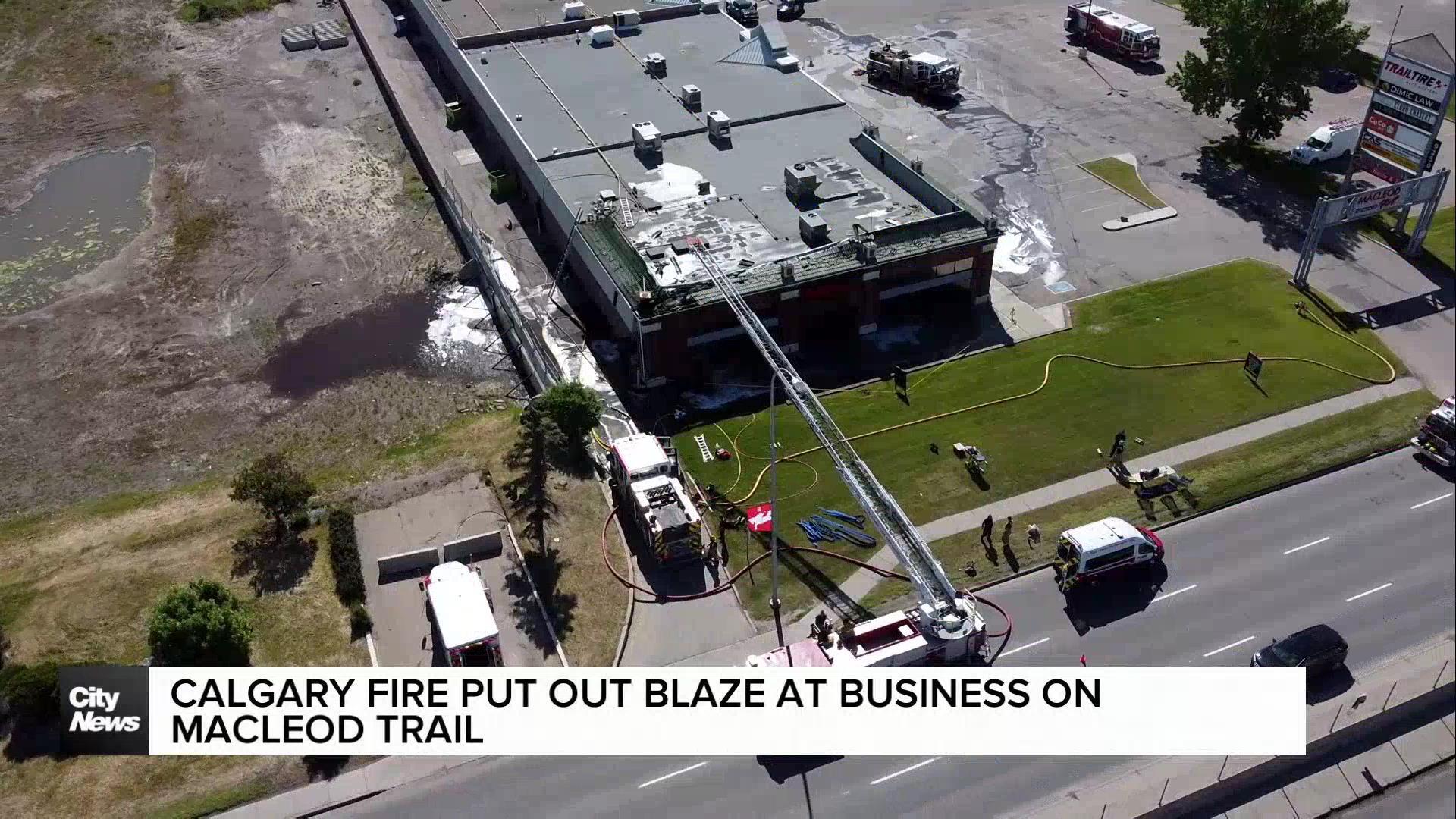 Calgary Fire put out blaze at business on Macleod Trail