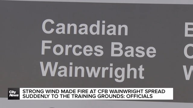 Strong wind behind rapid fire spreading at CFB Wainwright