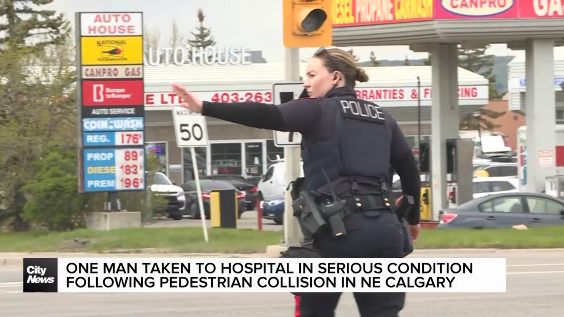 One man taken to hospital in serious condition following a pedestrian involved collision in NE Calgary