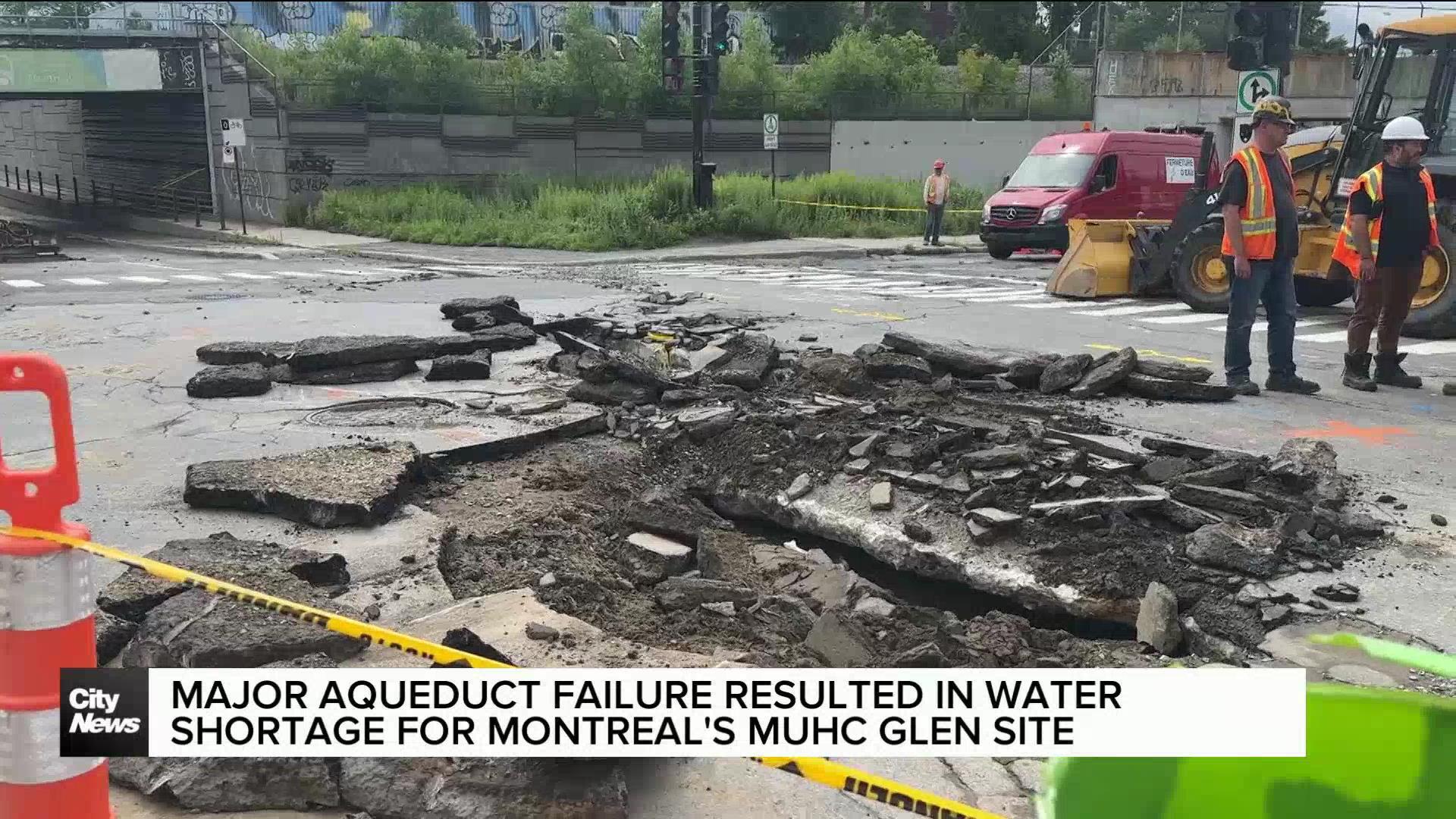 Water shortage at MUHC after major aqueduct failure in Montreal