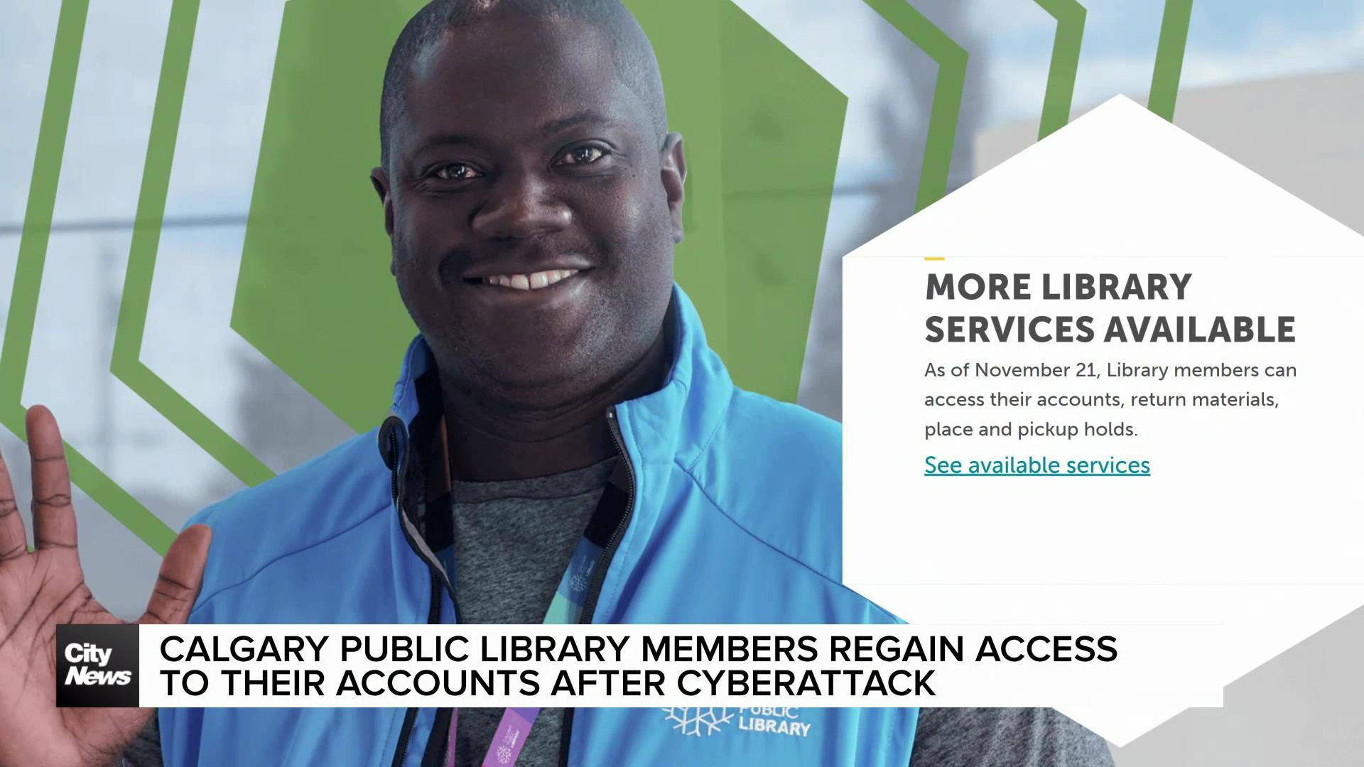 Calgary Public Library members regain access to their accounts after cyberattack