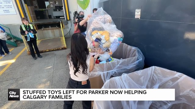Stuffies for Parker help Calgary families