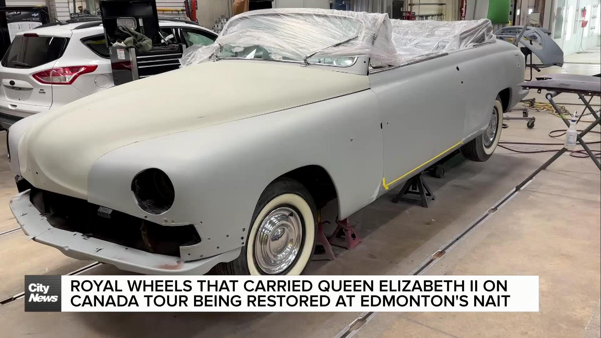 NAIT students restoring 1951 Lincoln Cosmopolitan that carried Queen Elizabeth II on Canada tour