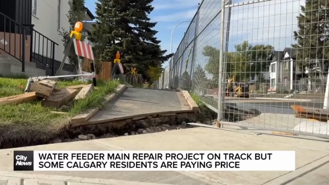 Bearspaw water feeder main repair project on track but some Calgary residents are paying the price