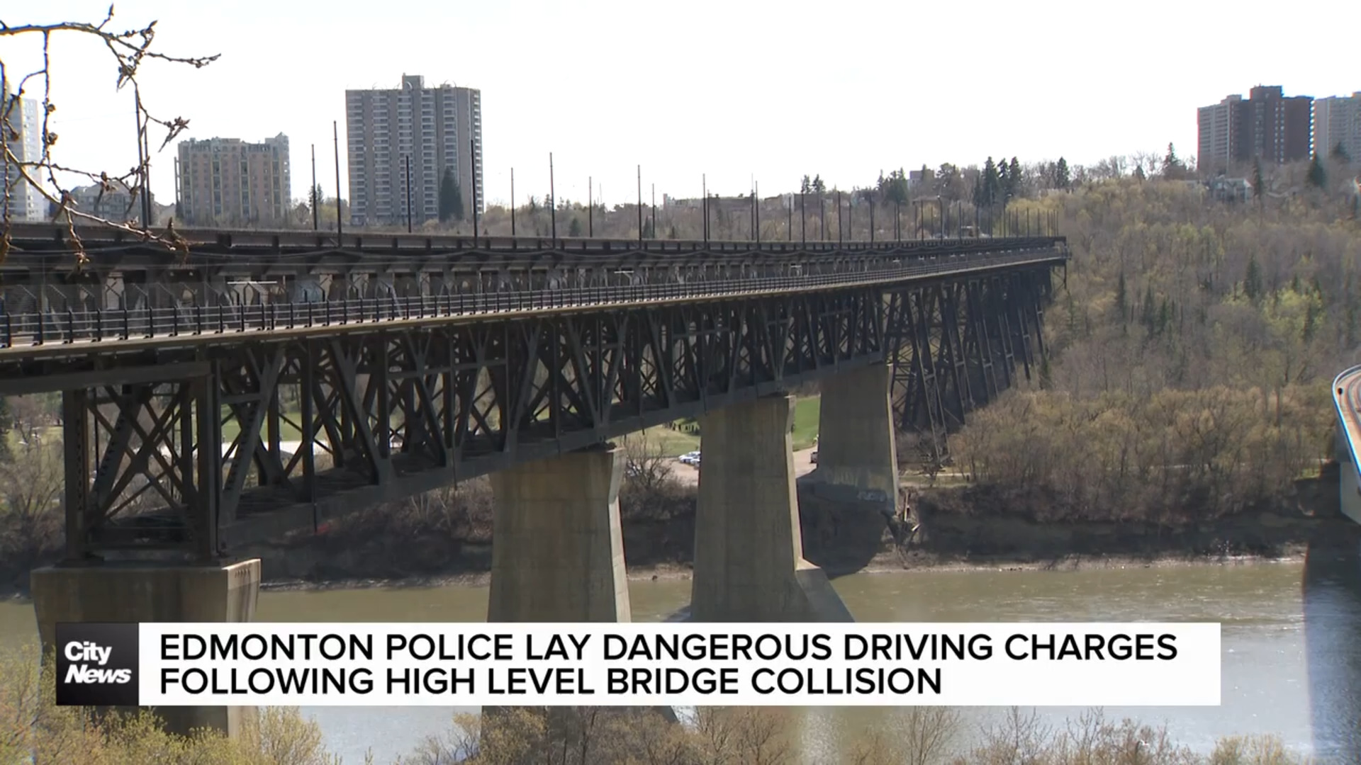 Edmonton Police lay dangerous driving charges following High Level Bridge collision