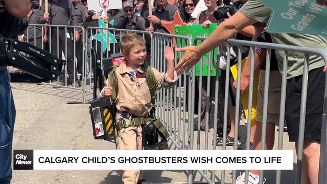 Calgary child’s ghostbusters wish comes to life