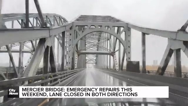 Mercier bridge: Emergency repairs set for this weekend
