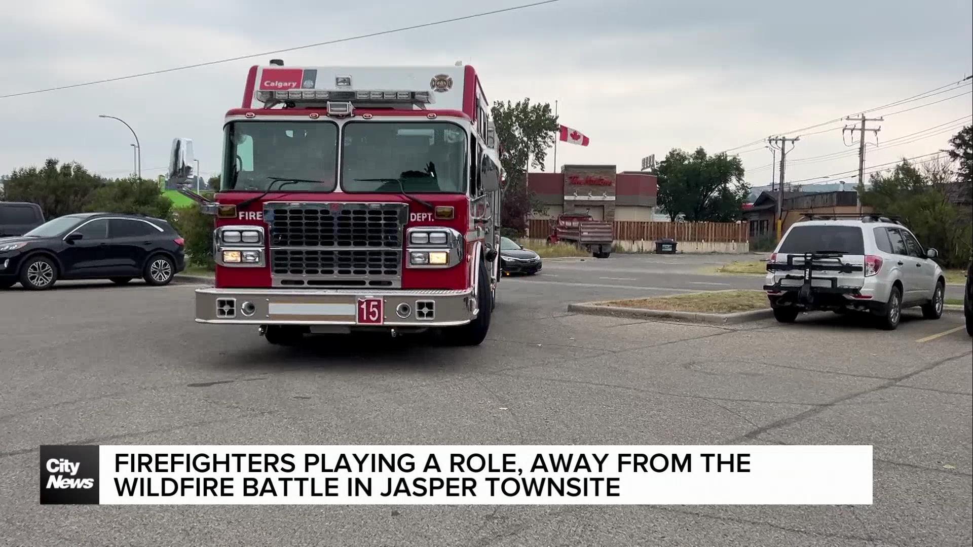 Firefighters playing a role, away from the wildfire battle in Jasper townsite