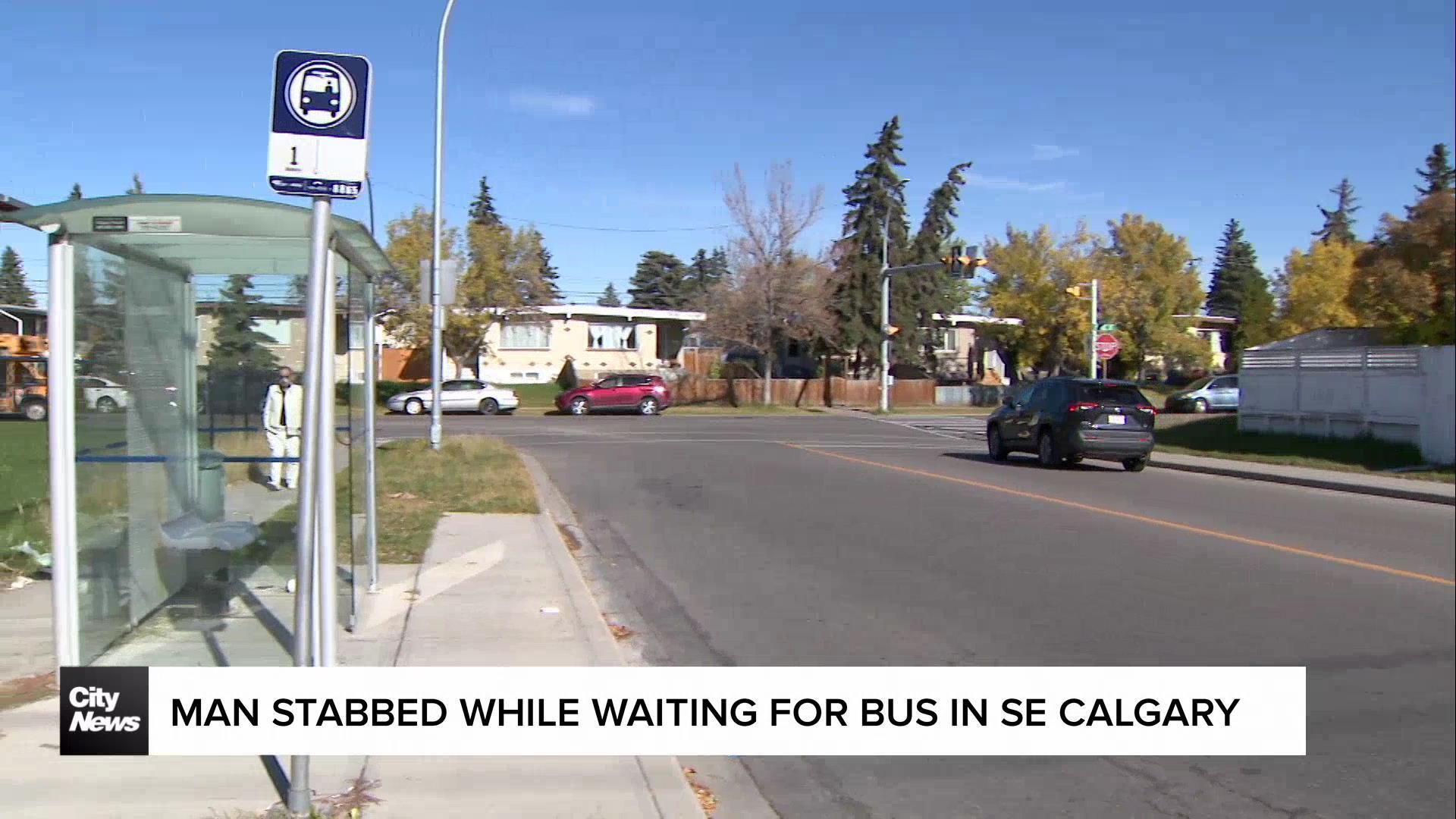 Man stabbed while waiting for bus in SE Calgary