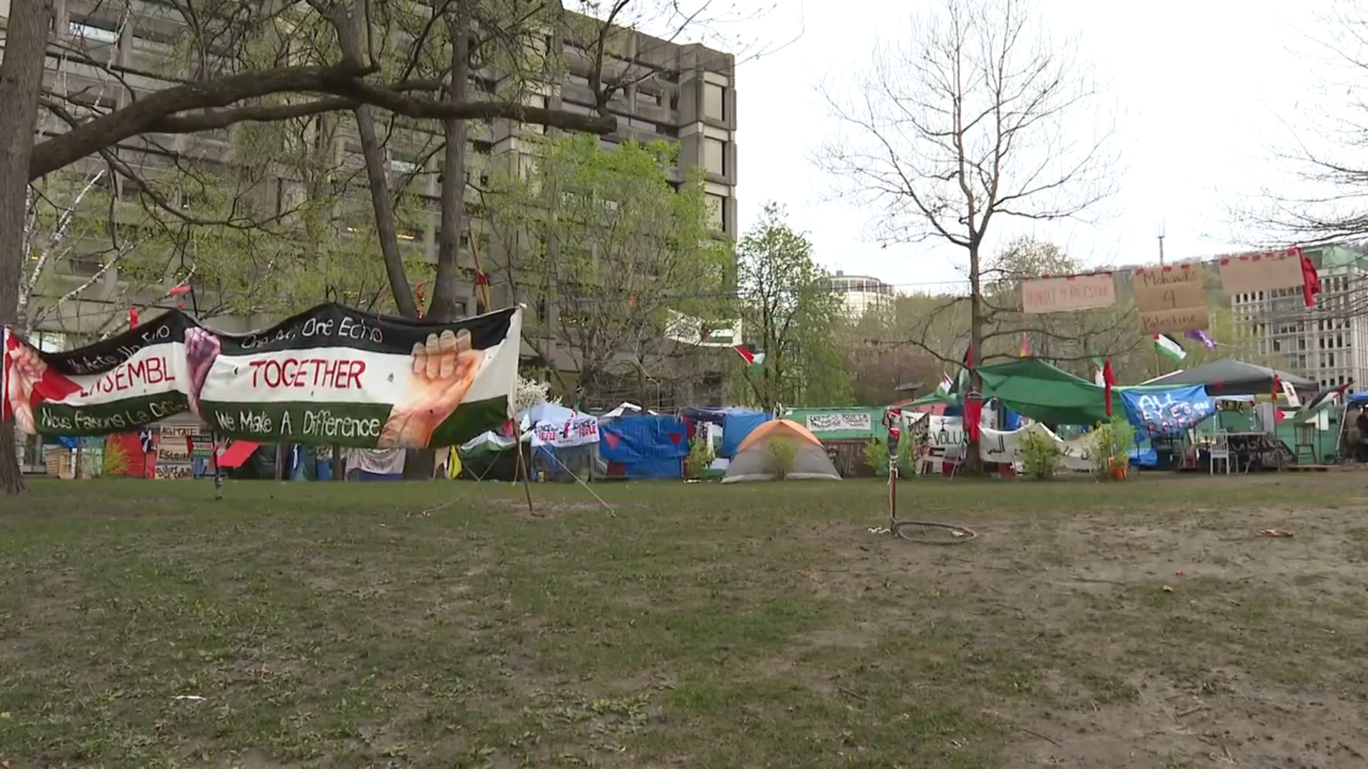Pro-Palestinian encampment at Montreal's McGill expands on day 12