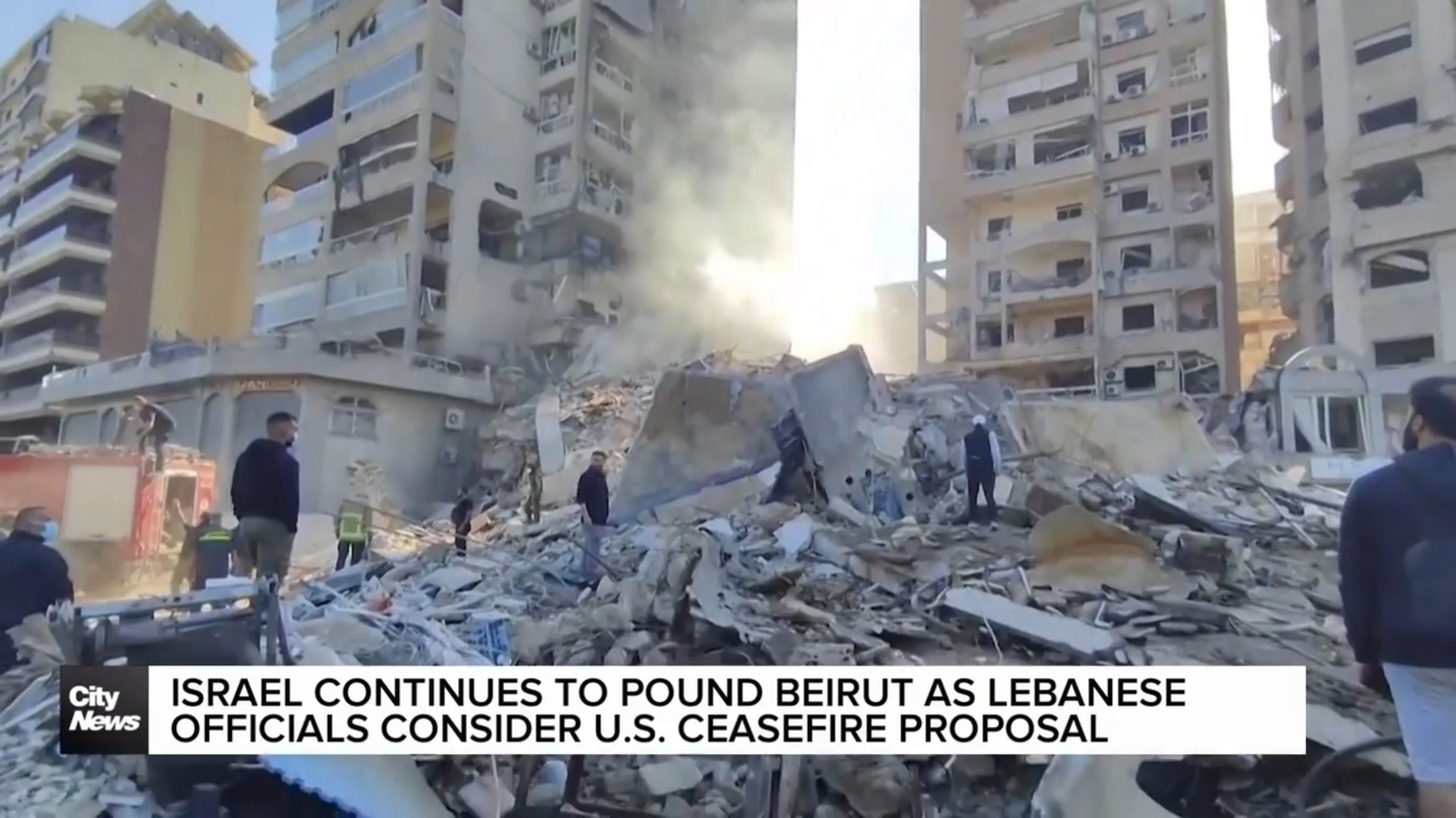 Israel continues to pound Beirut while Lebanese officials consider the U.S. ceasefire proposal