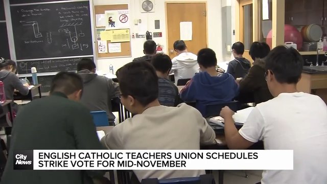 Ontario English Catholic teachers union schedules strike vote