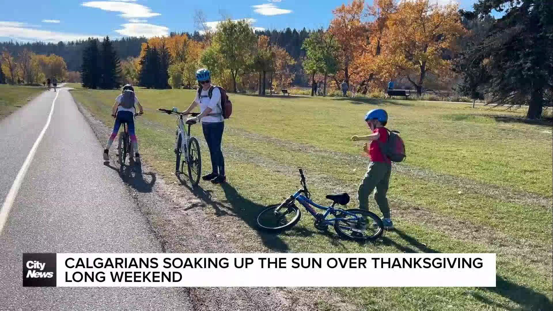 Calgarians soaking up the sun over Thanksgiving long weekend