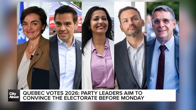 Quebec party leaders target voters ahead of election days away