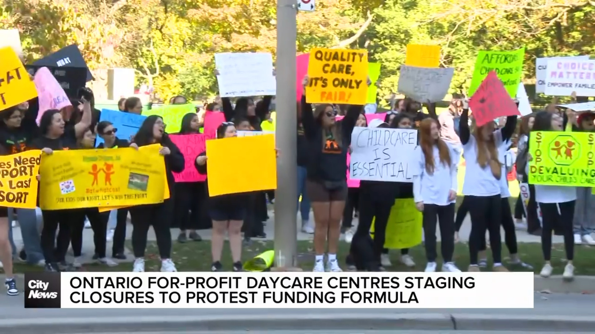 Private daycare operators in Ontario protest changes to funding model