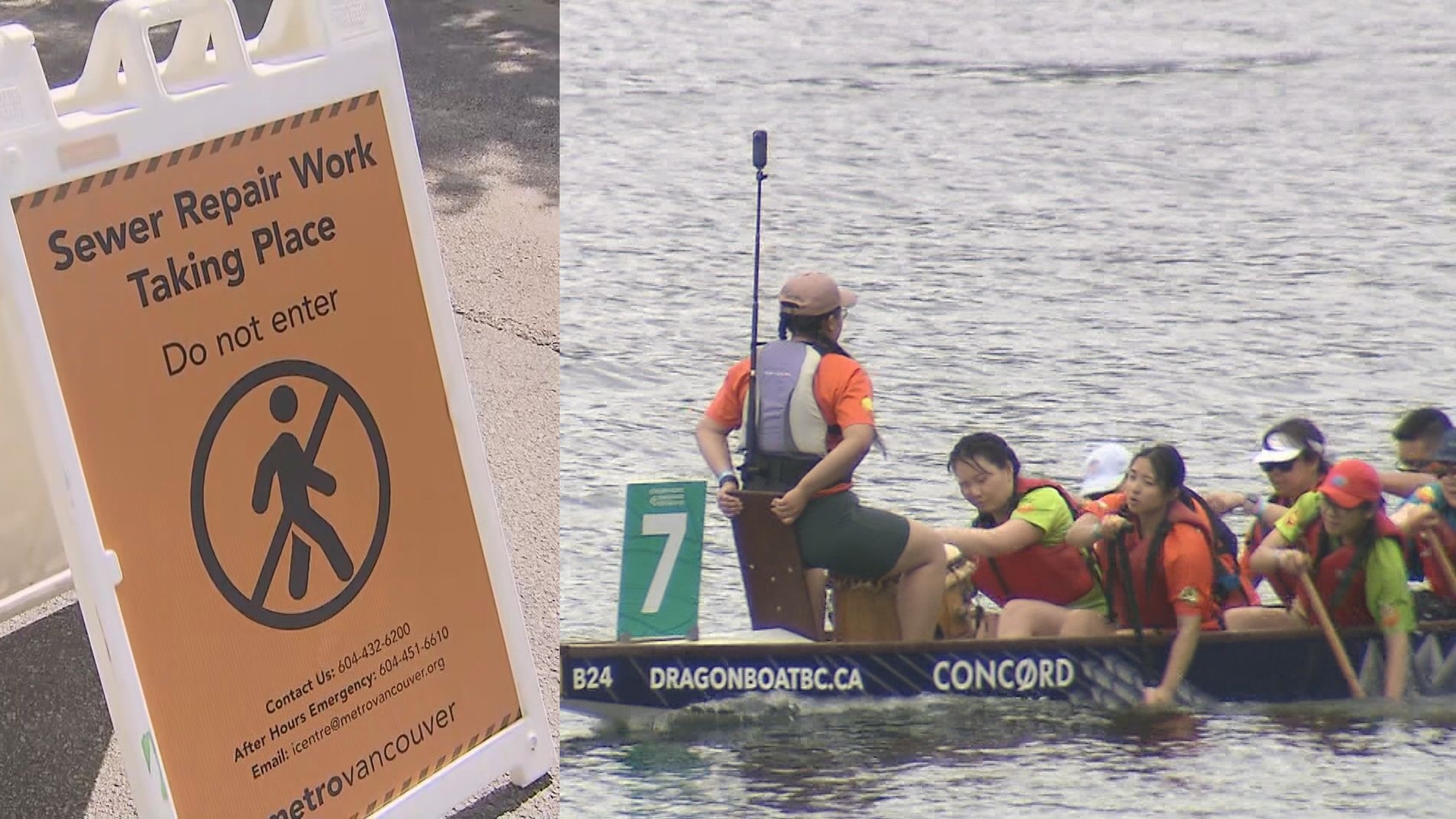 Some Vancouver dragon boat racers were concerned about racing after a sewage leak last week