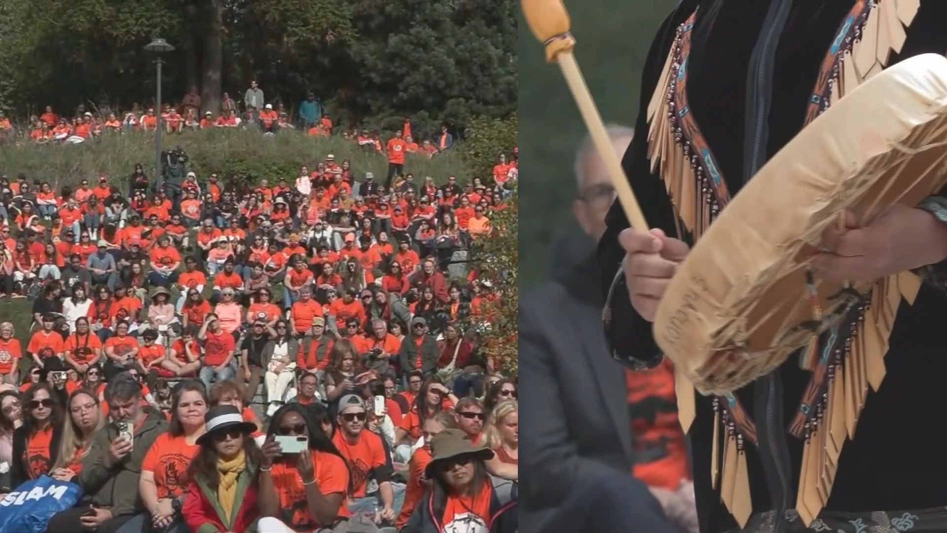 Crowds gather at UBC to honour National Day for Truth and Reconciliation