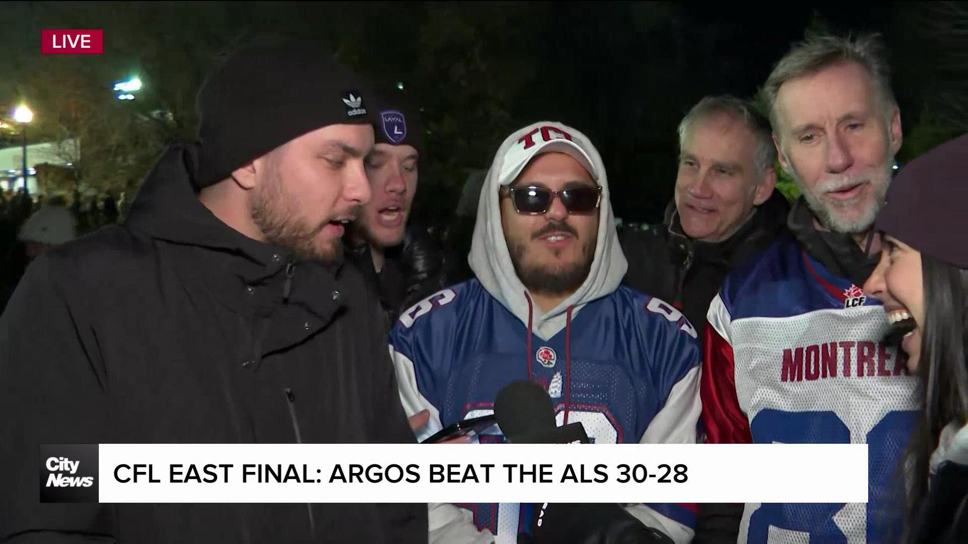 Montreal Alouettes fans proud of team despite Eastern Final loss