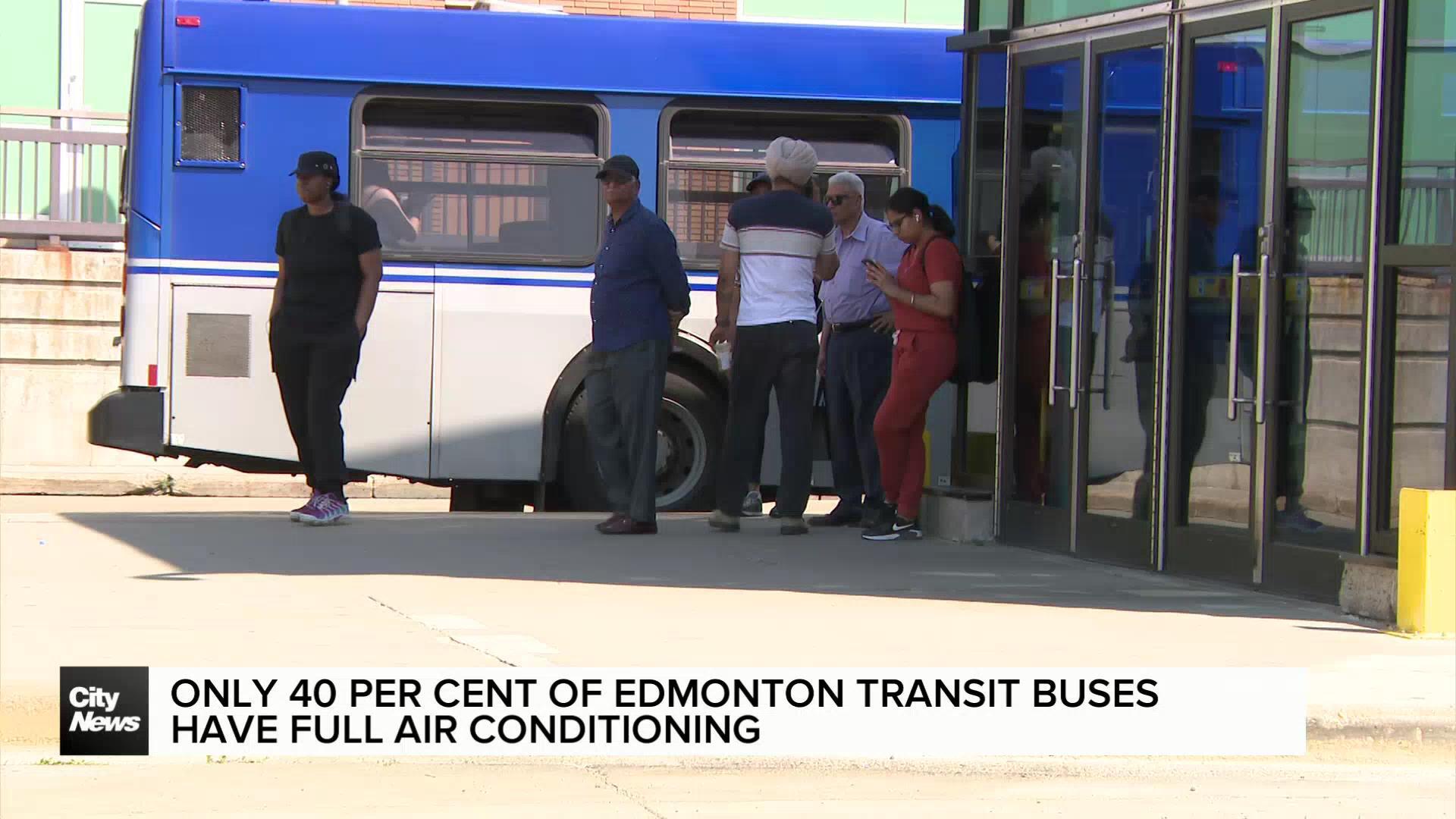 Only 40 percent of Edmonton buses have full air conditioning
