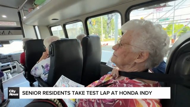 Senior residents take test lap at Honda Indy