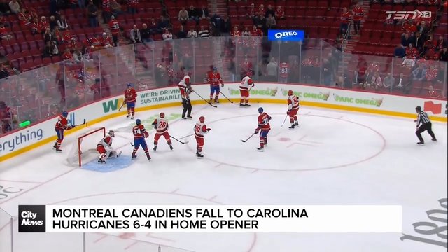 Montreal Canadiens lose home opener to Carolina Hurricanes