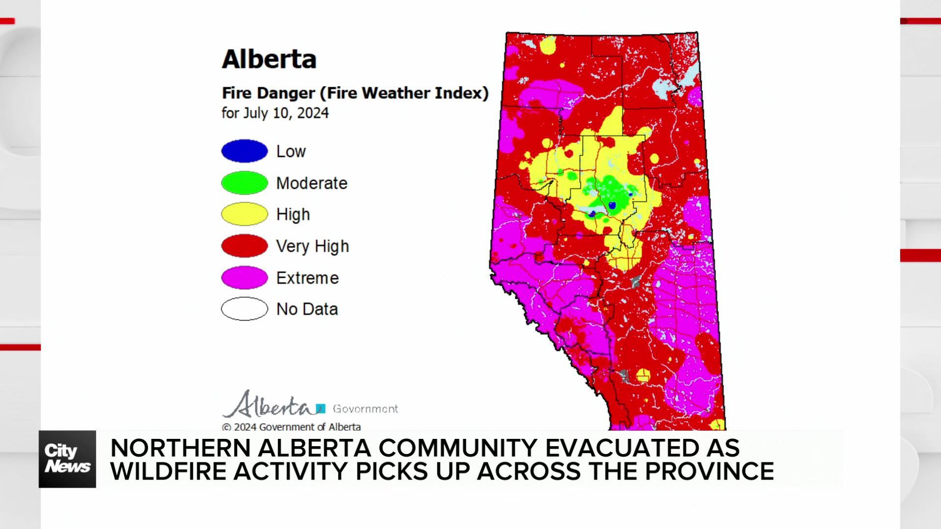 Fire activity increasing in Alberta following heat wave