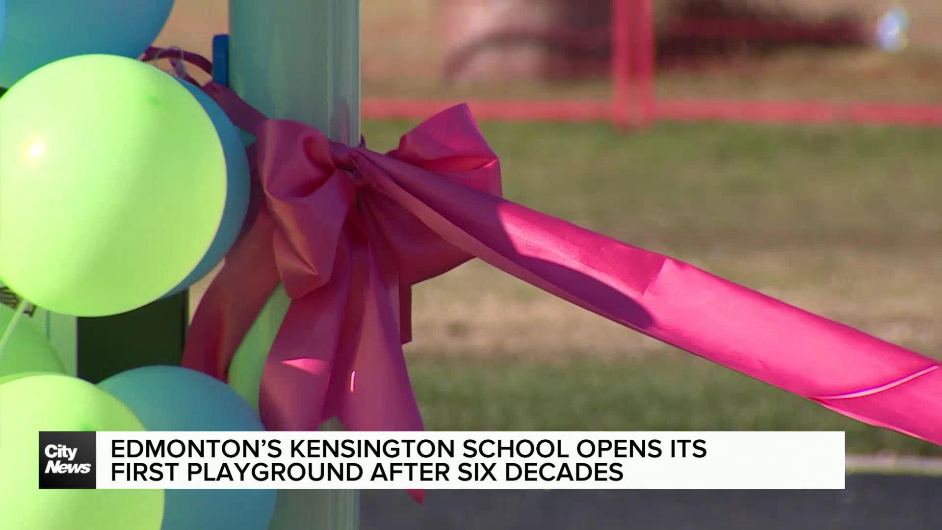 An Edmonton school finally opens its first playground after six decades