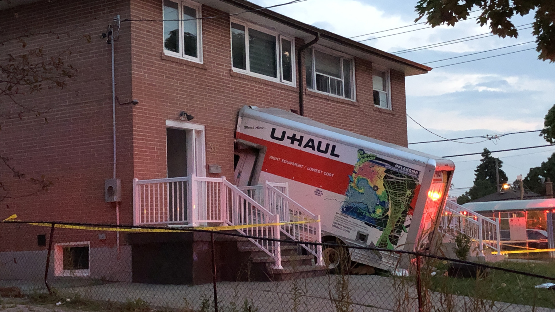 Two injured after U-Haul crashes in Rexdale home