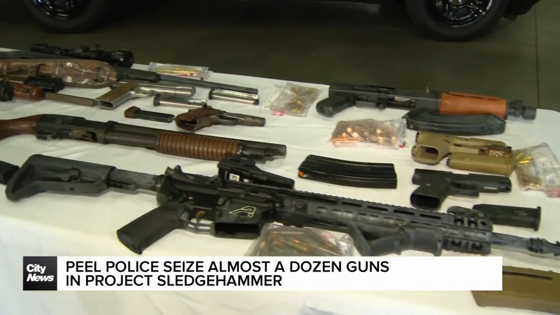 Peel Police seize several guns in 'Project Sledgehammer'