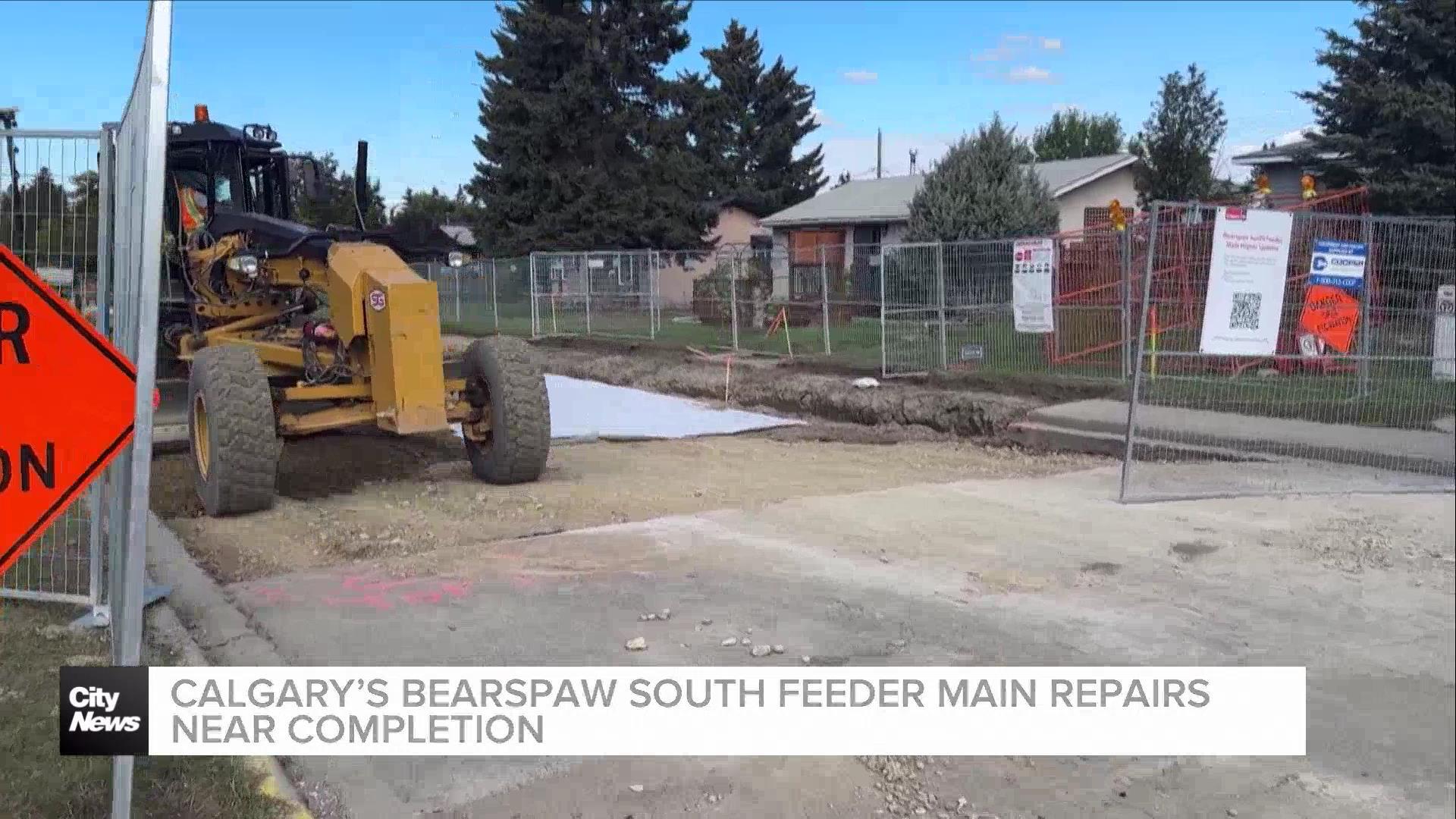 Calgary’s Bearspaw South feeder main repairs near completion