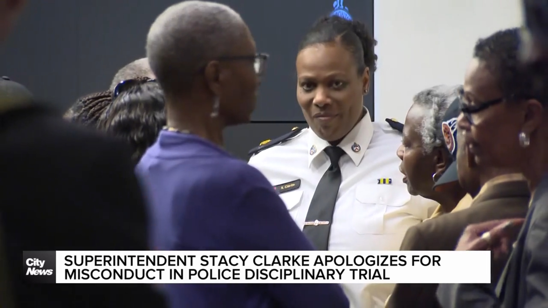 Superintendent Stacy Clarke apologizes at police disciplinary hearing