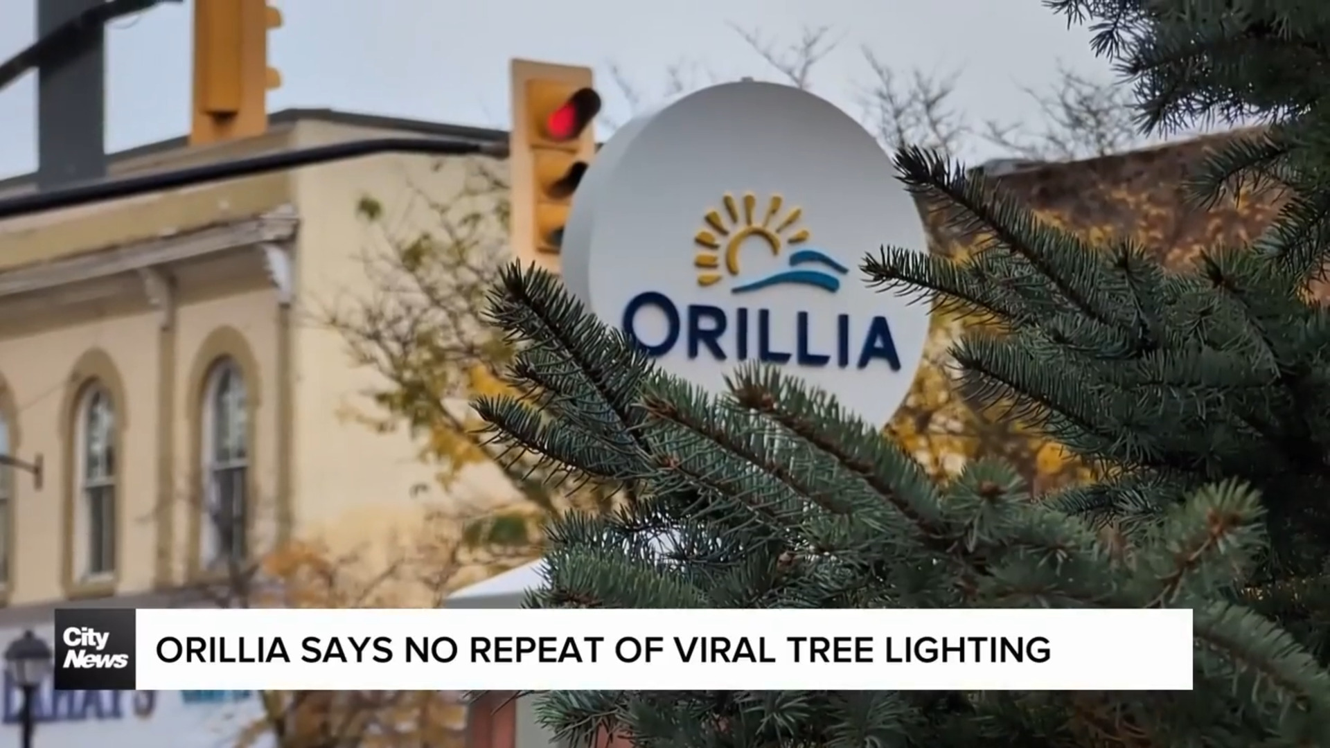 Orillia says no repeat of infamous viral tree-lighting this year