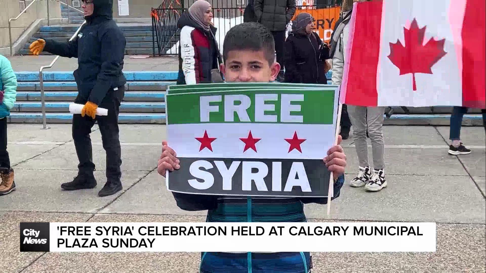 'Free Syria' celebration held at Calgary Municipal Plaza Sunday