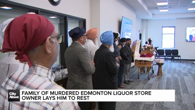 Family of murdered Edmonton liquor store owner lays him to rest