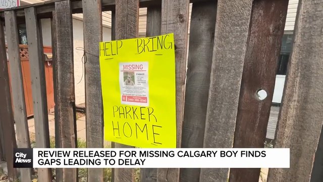 Review released for missing Calgary boy finds gaps leading to delay
