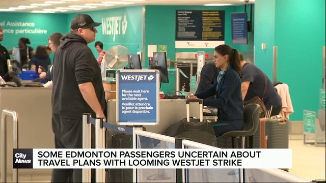 Some Edmonton passengers uncertain about travel plans with looming WestJet strike