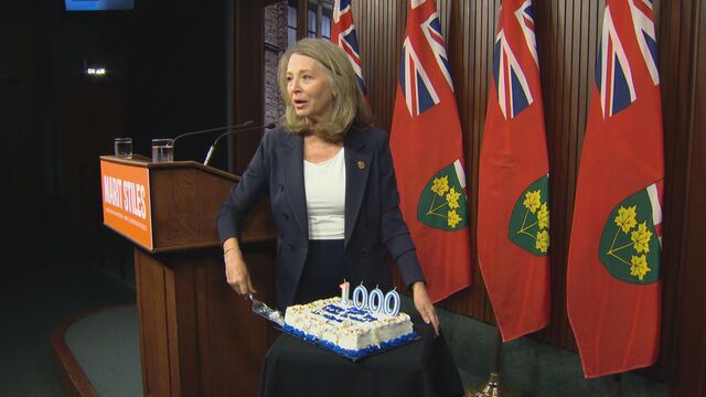 Stiles cuts cake to mark 1000 days of Ford's Greenbelt scandal investigation