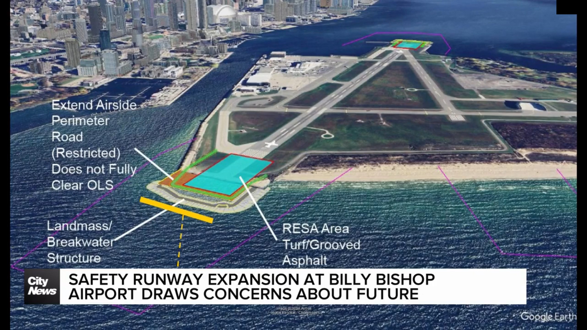 Safety runway expansion at Billy Bishop Airport draws concern